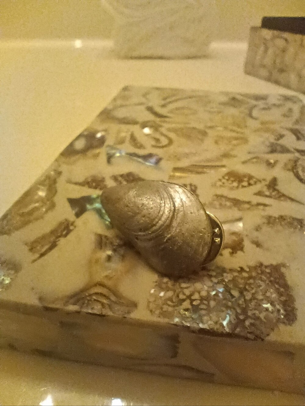 Vintage Pewter Mussel Shell